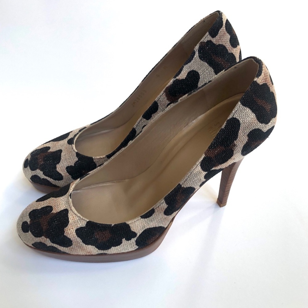 Stuart Weitzman leopard print platform heels - image 4